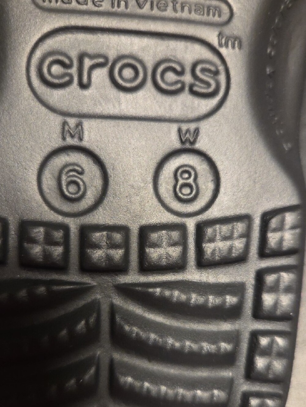 CROCS Black Clogs with Pink and Yellow Flower Accents - Picture 2 of 6